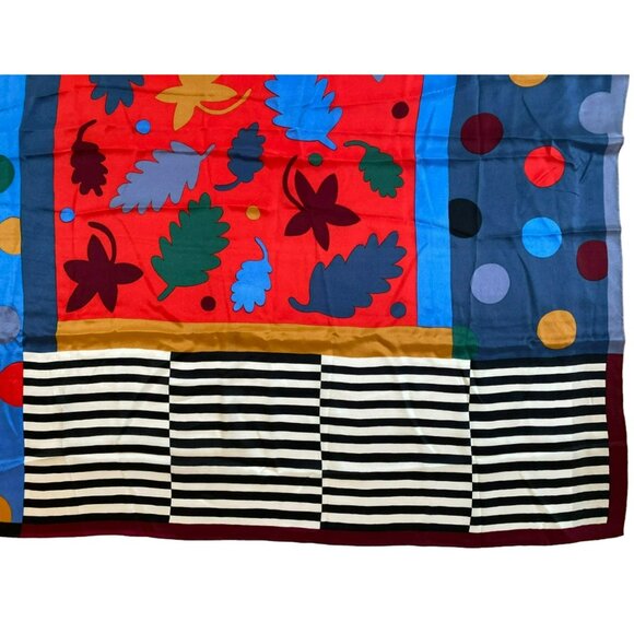 Vintage Sian Tucker Silk Scarf Abstract Art Design Matisse Style Modern 80's - Picture 3 of 7